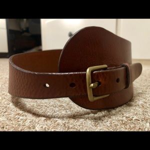 Brown leather belt